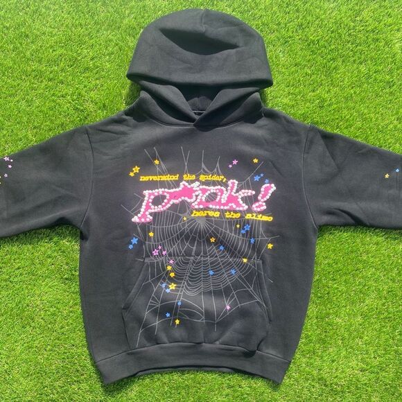 Young Thug Sp5der Black Pink Hoodie - Picture 2 of 11